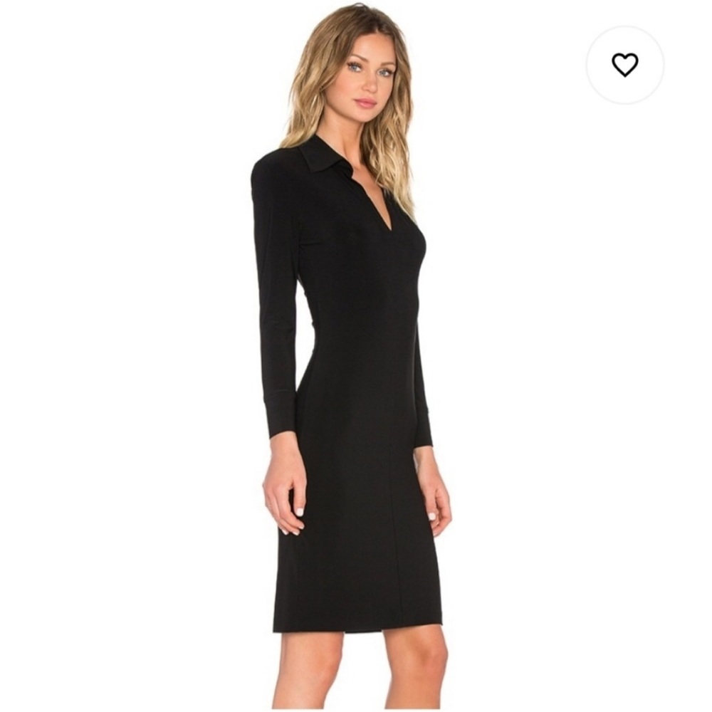 NORMA KAMALI Black Jersey Knit Dress - Picture 2 of 10